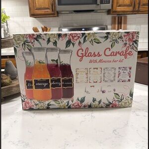 Glass Carafe with Mimosa Bar Kit